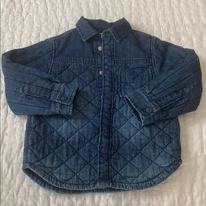 Quilted boys denim jacket
